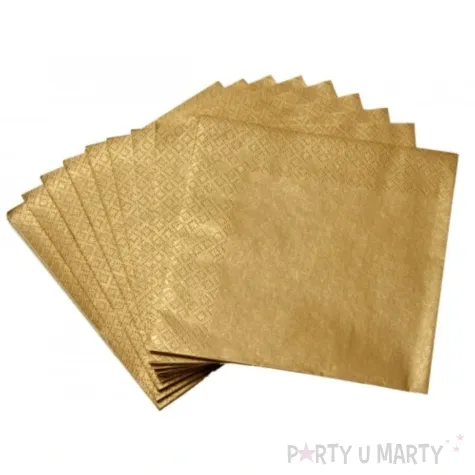 serwetki lunch classic zlote metalik partydeco 33 cm 20 szt