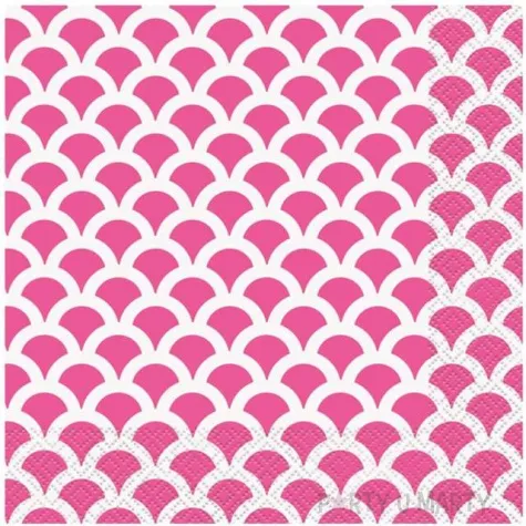 serwetki luski rozowe unique 33 cm 16 szt