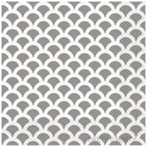 serwetki luski srebrne unique 33 cm 16 szt