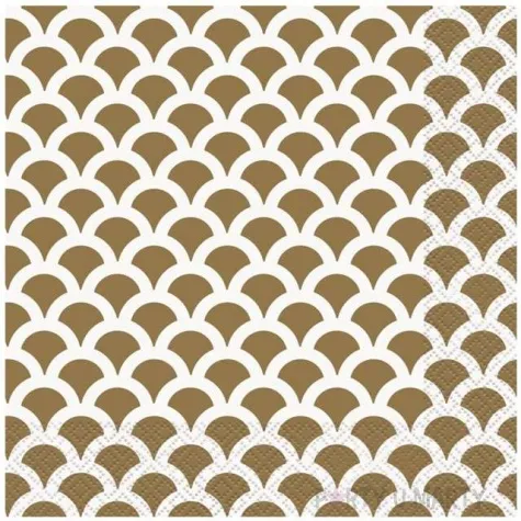 serwetki luski zlote unique 33 cm 16 szt