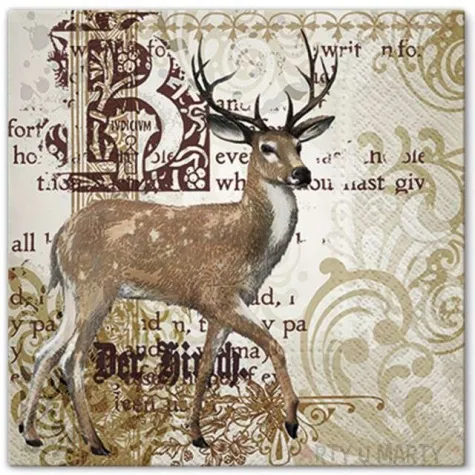 serwetki majestatyczny jelen paw 33 cm 20 szt