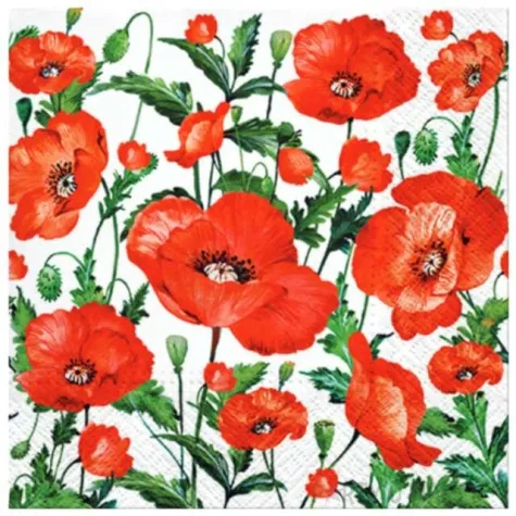 serwetki maki z lodygami paw 33 cm 20 szt