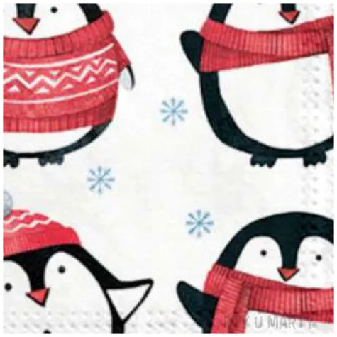 serwetki male pingwiny paw 33 cm 20 szt