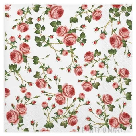serwetki male rozyczki maki 33 cm 20 szt