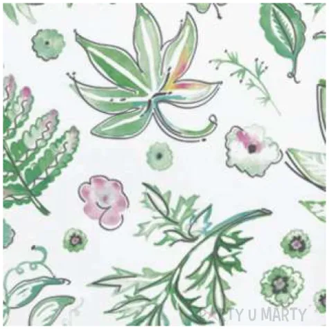 serwetki malowane zielone liscie 33 cm 20 szt