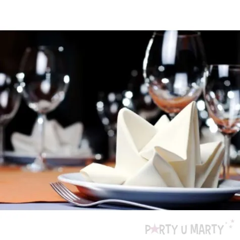 serwetki materialowe kremowe 35x35 cm 25 szt