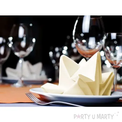 serwetki materialowe kremowy c 35x35 cm 25 szt