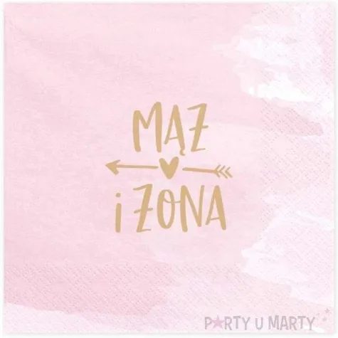serwetki maz i zona rozowe partydeco 33 cm 20 szt