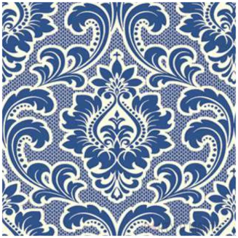 serwetki meandryczny wzor niebieskie maki 33 cm 20 szt