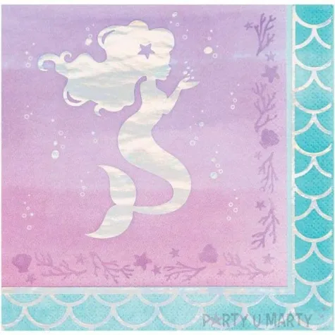 serwetki mermaid shine creative converting 33 cm 16 szt