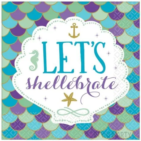 serwetki mermaid wishes amscan 33 cm 16 szt