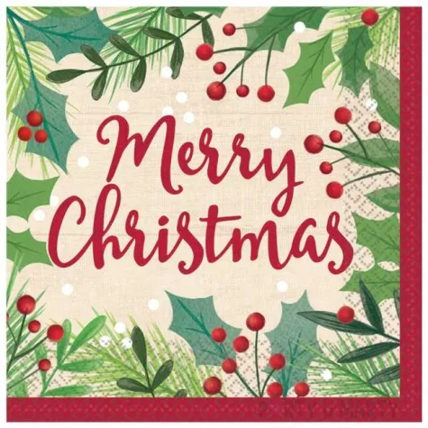 serwetki merry christmas amscan 33 cm 16 szt