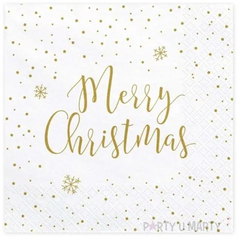 serwetki merry christmas biale 33 cm 20 szt
