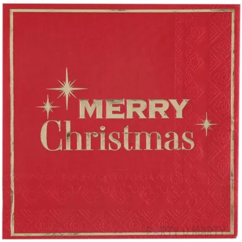 serwetki merry christmas czerwony santex 33 cm 10 szt