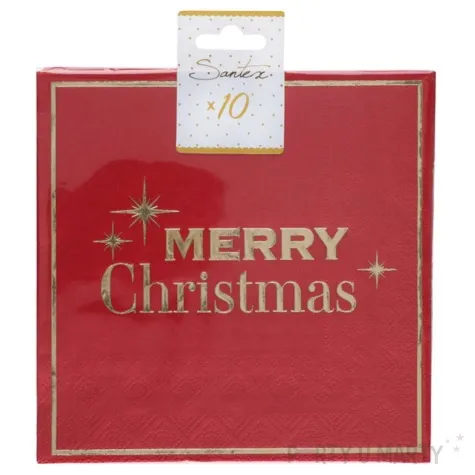 serwetki merry christmas czerwony santex 33 cm 10 szt