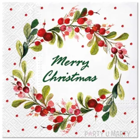 serwetki merry christmas jarzebina paw 33 cm 20 szt
