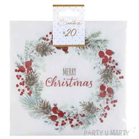 serwetki merry christmas stroik santex 33 cm 20 szt