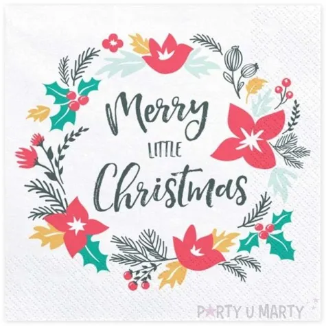 serwetki merry little christmas biale 33 cm 20 szt