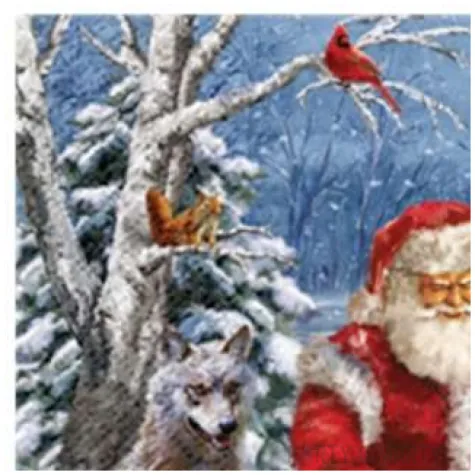 serwetki mikolaj i zwierzeta kolorowe paw 33 cm 20 szt