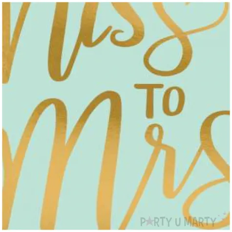 serwetki mint to be from miss to mrs mietowe amscan 33 x 33 cm 16 szt