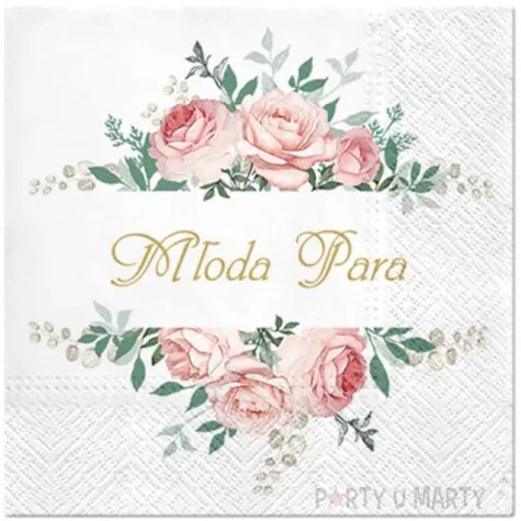 serwetki mloda para roze paw 33 cm 20 szt