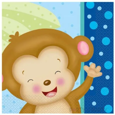 serwetki monkey for boy 33 cm unique 16 szt