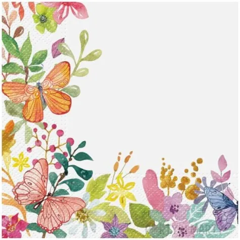 serwetki motyle i kwiaty paw 33 cm 20 szt