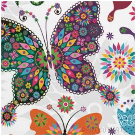 serwetki motylowe witraze maki 33 cm 20 szt