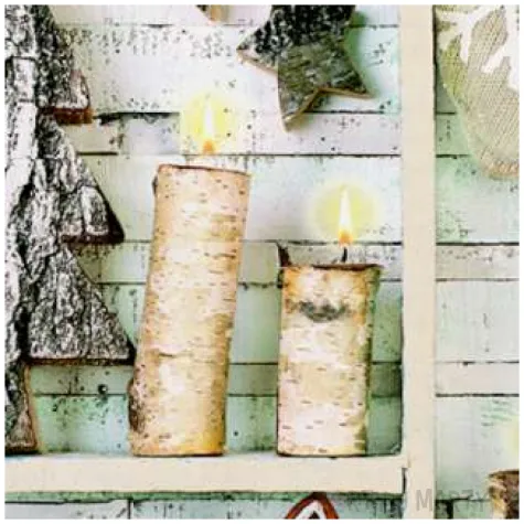 serwetki naturalne zimowe dekoracje maki 33 cm 20 szt