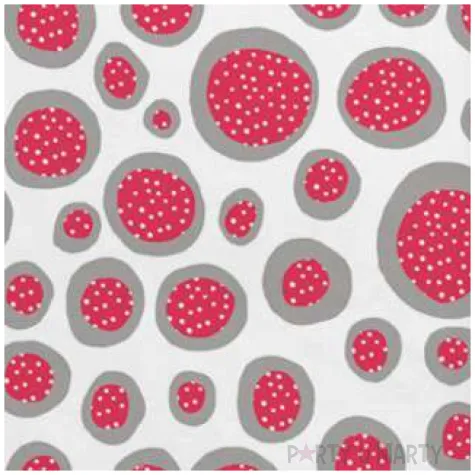 serwetki nieregularne babelki rozowe maki 33 cm 20 szt