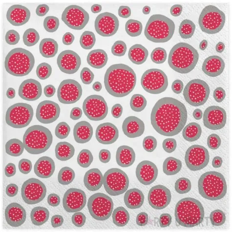 serwetki nieregularne babelki rozowe maki 33 cm 20 szt