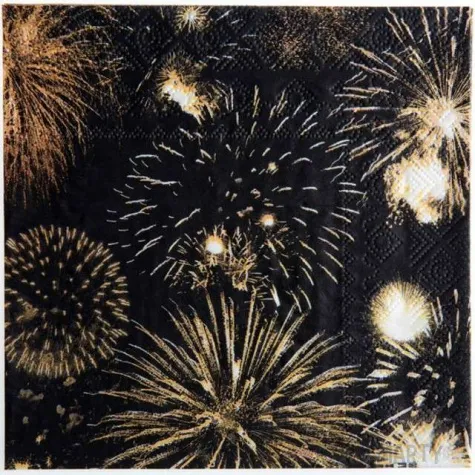 serwetki nowy rok fajerwerki santex 33 cm 20 szt