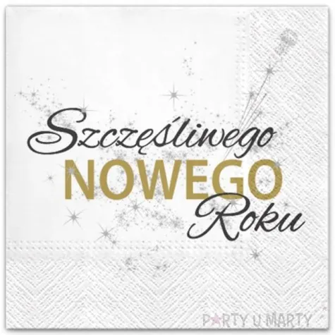 serwetki nowy rok paw 33 cm 20 szt