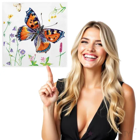 serwetki okazaly motyl maki 33 cm 20 szt