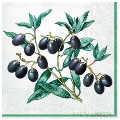 serwetki oliwki w ramce paw 33 cm 20 szt