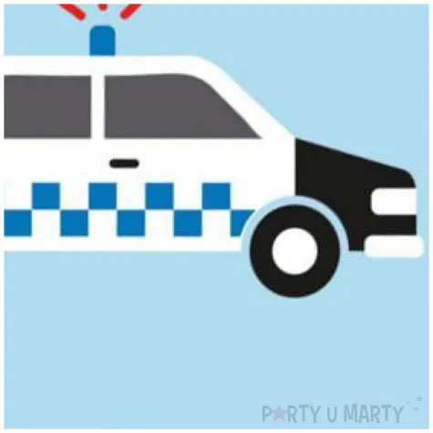 serwetki on the road radiowoz amscan 33 cm 20 szt