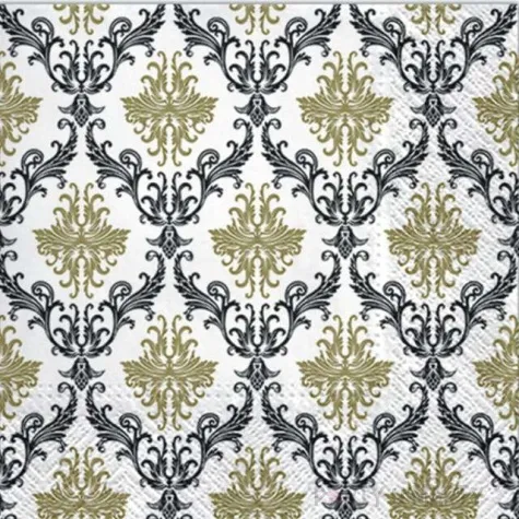 serwetki ornament zloty paw 33 cm 20 szt