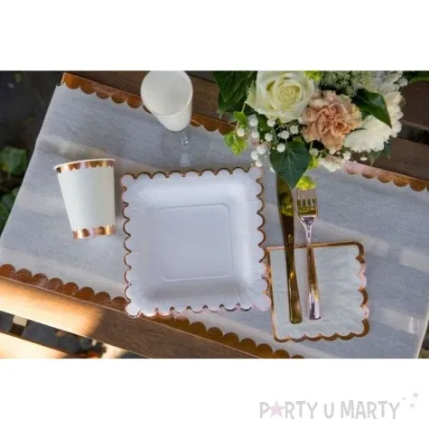 serwetki ozdobna krawedz biale santex 25 cm 20 szt