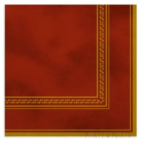 serwetki ozdobna zlota ramka maki 33 cm 20 szt