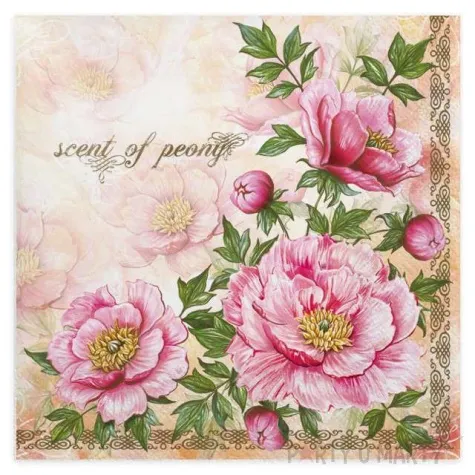 serwetki pachnace peonie maki 33 cm 20 szt