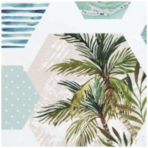 serwetki palmowe kafelki maki 33 cm 20 szt