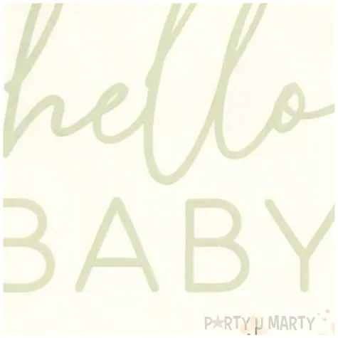 serwetki papierowe baby shower hello baby ginger ray 33 cm 17 szt