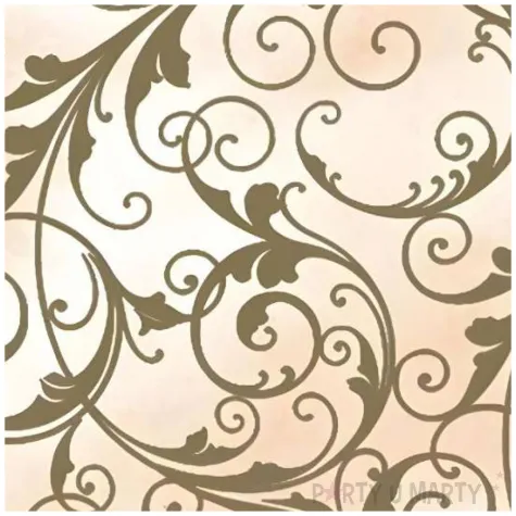 serwetki papierowe barokowe wzory kremowy maki 33 cm 20 szt