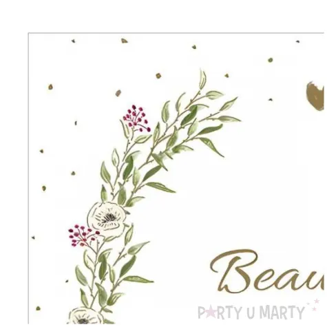 serwetki papierowe beautiful day bialy maki 33 cm 20 szt