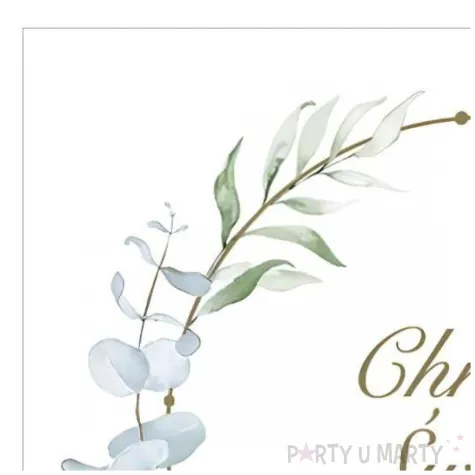 serwetki papierowe chrzest swiety eukaliptus czarny maki 33 cm 20 szt