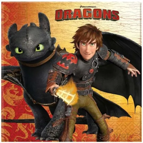 serwetki papierowe dragons procos 33x33 cm 20 szt