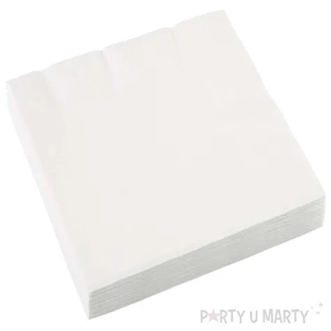 serwetki papierowe frosty white bialy amscan 33 cm 20 szt