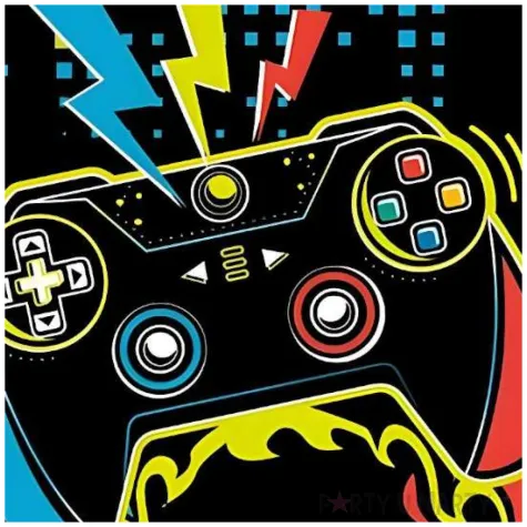 serwetki papierowe gaming pad czarny maki 33 cm 20 szt