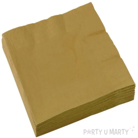 serwetki papierowe gold zloty amscan 33 cm 20 szt