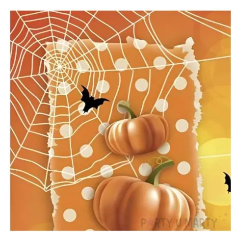 serwetki papierowe halloween dynia pomaranczowy maki 33 cm 20 szt